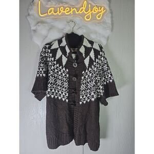 Motto Plus Cardigan Sweater Wool Blend Womens 2X Grandpa Soft Cozy Winter